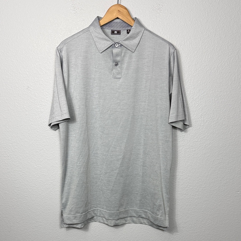 FootJoy FJ Men's Heather Gray Golf Polo